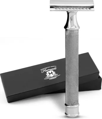 Produktbild von Nassrasierer Zweischneidiger Rasierhobel für Unisex, aus rostfreiem Stahl Pack, Rutschfester, verstellbarer Nassrasierer aus hochwertigem Edelstahl
