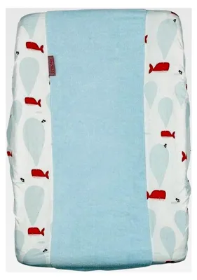 Produktbild von Wickeltischdecke Oceaan 70 cm hellblau/weiß