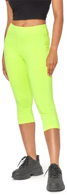 Produktbild von Bellivalini Neon Leggings Damen 3/4 mit Naht, BLV50-302 (Neon Gelb, S)
