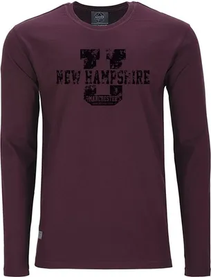 Produktbild von Übergrößen Longshirt New Hampshire schwarz AHORN SPORTSWEAR Maroon Red 3XL