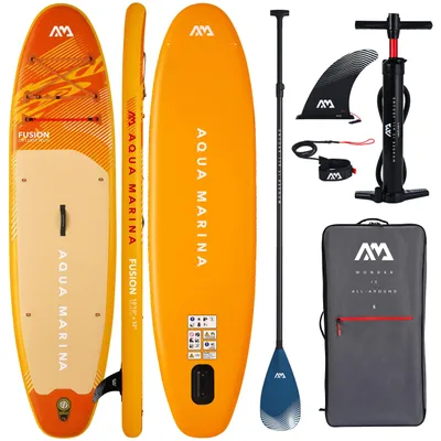 Immagine prodotto di Tavola SUP gonfiabile 330 cm Aqua Marina Fusion 10'10 2026 – 150 kg, set completo + pagaia in carbonio