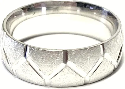 Produktbild von Bandring 925 Silber matt geometrische Struktur breit Silberring #64