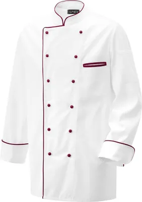 Produktbild von EXNER Koch-Jacke, Stehkragen, Langarm, Umschlag-Manschette, farbige Paspel