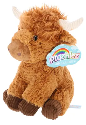 Immagine prodotto di Pluchiez peluche bovino delle Highlands scozzesi 28 cm giocattolo