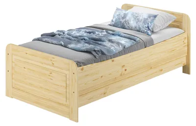 Produktbild von Seniorenbett extra hoch 90x220 Einzelbett Holzbett Gäste Massivholz Zubehör wählbar V-60.42-09-220ohne Zubehör