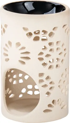 Produktbild von Duftlampe Keramik H11cm Creme Weiß Aromalampe Raumduft Tischdeko Duftlicht Deko