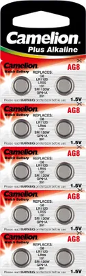 Produktbild von Camelion 12001008, Einwegbatterie, Alkali, 1,5 V, 10 Stück(e), Knopf/Münze