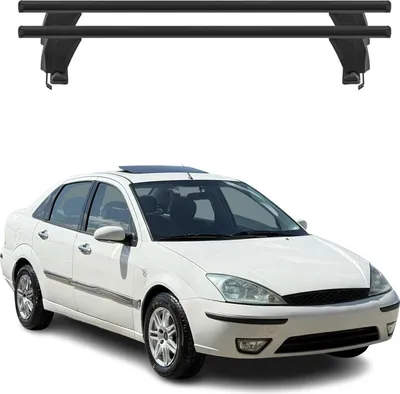 Image de Menabo Barres de toit Transversales pour Ford Focus I 1998-2005 Noir ABE 2x