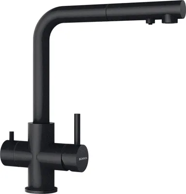 Obrázek produktu pro Schock 560127PUR, Tahem, Černá, Nerezová ocel, Páková rukojeť, Dvojitý, Typ L