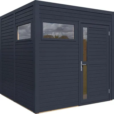 Produktbild von Bertilo Gartenhaus Cubus 2 - 19 mm anthrazit