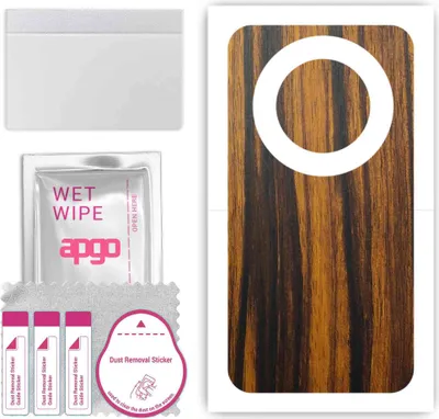 Produktbild von apgo Rückseite Schutzfolie, Skin, kompatibel mit ZTE Changxing 60, Hinten Displayschutzfolie aus Vinylfolie, kratzfest, einfache Montage - Tigerwood