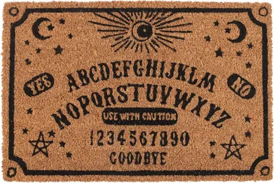 Image de Something Different - Paillasson "Talking Board" SD6629 (taille unique) (Naturel/Noir)
