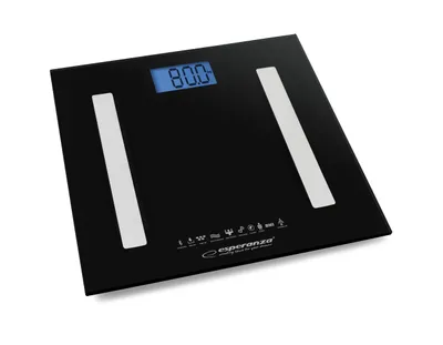 Obrázek produktu pro Esperanza EBS016K, Elektronická osobní váha, 180 kg, Černá, 5 kg, kg, Čtverec