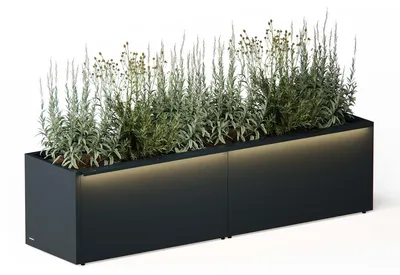 Produktbild von Herstera Garden Cube 50 M Plus Outdoor Pflanzkübel mit LED 200x50x50 cm