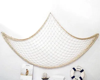 Image de Filet de pêche blanc décoratif 15 x 2 m pour le salon