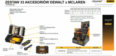 Zdjęcie produktu dla DEWALT Zestaw akcesoriów 33cz. z przystawką kątową