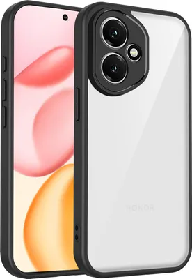 Produktbild von Hülle für Honor 400 Transparente Rückseite TPU Bumper Stoßfest Handyhülle Schwarz