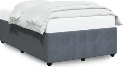 Produktbild von vidaXL Bettgestell ohne Matratze Dunkelgrau 120x200 cm Samt