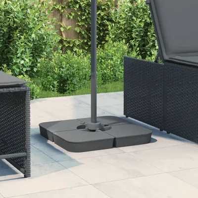 Produktbild von "Spring Sale"4-tlg. Kreuzfuß-Schirmständer-Set 100 kg PP DE621938 - Sonnenschirmständer