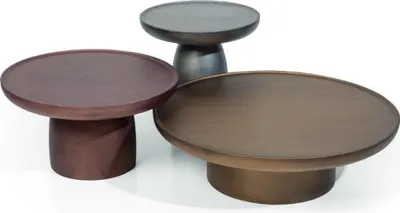 Produktbild von Designer Couchtisch Set 3x Wohnzimmer Holz Moderne Luxus möbel Tische