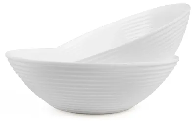 Immagine prodotto di Solidchoice - Set di 2 ciotole per insalata in vetro opalino, capacità 1,6 litri - Adatte al microonde e alla lavastoviglie