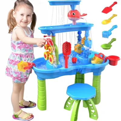Produktbild von WOOPIE Wasserspieltisch XL – Spaß mit Wasser und Sand, 37 Teile.