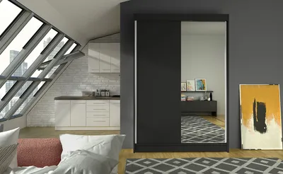Obrázok produktu pre Moderná šatníková skriňa LINH 1 - čierna