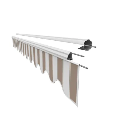 Produktbild von VANA Markisen Volant für 4 m Markisen Markisenstoff Markisentuch Sonnenschutz nur Volant fertig genäht Maß 3,83 x 0,21 m Design SPD075