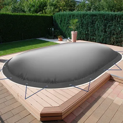 Produktbild von Aufblasbare Poolabdeckung Ovalpool 450 x 250 cm I Oval Pool 4,5 x 2,5 m I anthrazit (RAL7016)