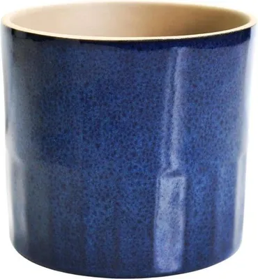 Zdjęcie produktu dla Sadzarka ceramiczna niebieska 17 cm wysokości x 15 cm średnicy