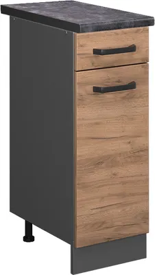 Zdjęcie produktu dla Szafka dolna do kuchni Vicco R-Line Złoty dąb energetyczny 30 cm , BP Antracyt, Model 46594