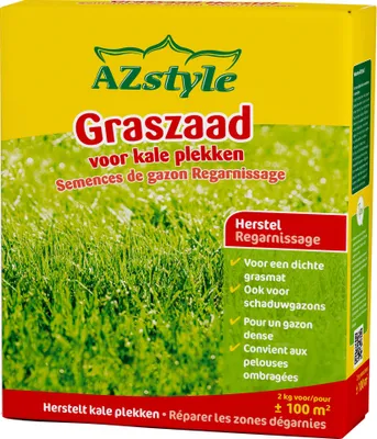 Produktbild von Ecostyle Grassamen 2kg für 100m² - Erholung - Auch für Schattenrasen - Für eine dichte Grasnarbe - Mit vogelabweisender Beschichtung