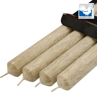 Produktbild von Kerzenfarm Staafkaarsen – Stearine – 4 Stück – Taupe