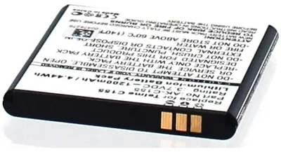 Produktbild von Akku für Telme C155 Li-Ion 3,7 Volt 1200 mAh schwarz.