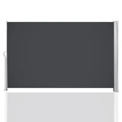 Produktbild von TolleTour Seitenmarkise Ausziehbar Balkon Anthrazit Sonnenschutz Vollkassette Sichtschutz grau 180X300cm