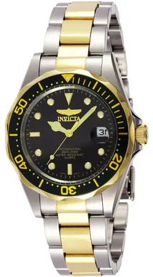 Obrázok produktu pre Invicta Pro Diver 8934 Pánske hodinky - Quartz strojček - Nerezová oceľ s čiernym ciferníkom - 37 mm