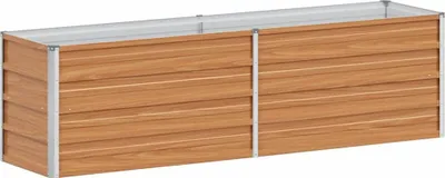 Produktbild von vidaXL Hochbeet Hellbraun 160 x 40 x 45 cm Verzinkter Stahl