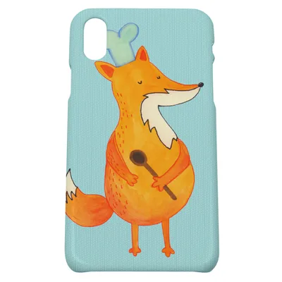 Produktbild von Mr. & Mrs. Panda Iphone 10 Handyhülle Fuchs Koch - Türkis Pastell - Geschenk, Kochlöffel, Handy, Cover, Bäcker, Chefkoch, Hülle, Hungrig, X
