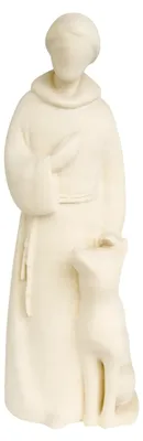 Heiliger Franziskus aus Holz, 10 cm, modern, natur