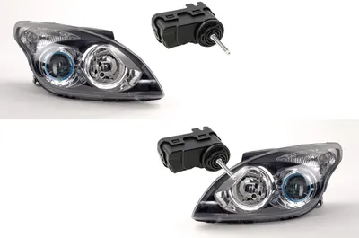 Produktbild von Johns, Scheinwerfer passend für Hyundai i30 07/10-11/11 H7 H1 Links Rechts + Stellmotor 921302B000 921303K000 921012R000 921022R000