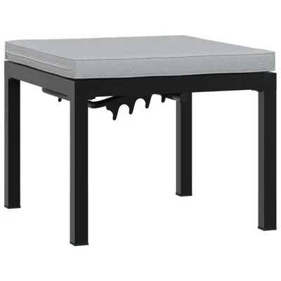 Produktbild von Gartenhocker mit Kissen Schwarz Pulverbeschichteter Stahl