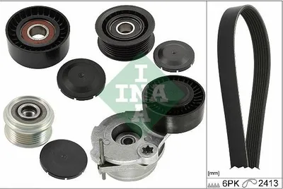 Produktbild von INA 529 0484 20 Keilrippenriemensatz für AUDI A4 Avant (8K5, B8)