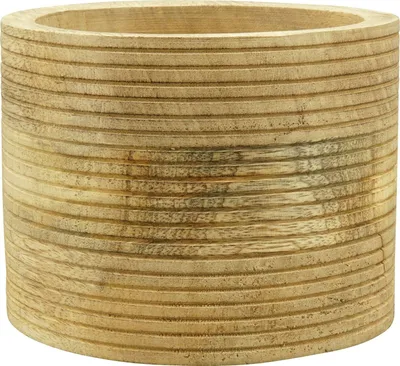 Produktbild von Übertopf Holz "DOST" natur Blumentopf Ø15cm H11,5cm Pflanzkübel Topf Indoor Deko