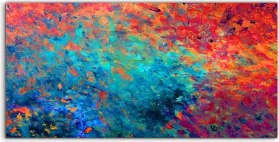 Produktbild von Coloray Acrylbild 140x70  Wandbild Acrylbilder Deko abstrakte farbenfrohe Abstraktion