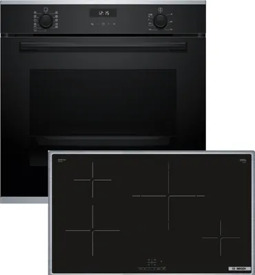 Produktbild von Bosch HBD636FH87 Set Backofen HBG237BB4 + Induktionskochfeld PIE84KBB5E