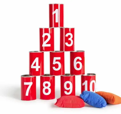 Obrázok produktu pre BS Toys Tin Throwing, Hra bunnock, Červená, Kov, Chlapec / dievča, 3 rok / roky, 13 kusov