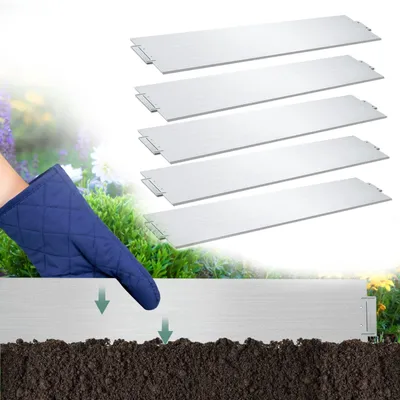Produktbild von Verzinkte Metall Rasenkante für Beeteinfassung