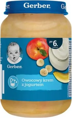Zdjęcie produktu dla Gerber Mus dla Dzieci Owocowy z Jogurtem 190 g po 6. miesiącu