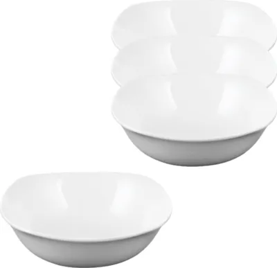 Produktbild von Wilmax Schale 650 ml 16.5 cm Weiß Porzellan 4er Set WL-992001/A4