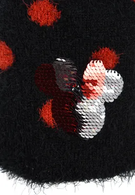 Produktbild von Minnie Mouse Kinder Winter-Mütze Mädchen Bommel-Mütze   , Farbe:Schwarz, Größe:54